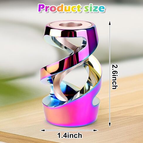 Upgraded Kinetic Desk Toys, Kinetic Spinning Desk Toy, Desk Fidgets for Adults, Fidget Toys for Party Favors, Stocking Stuffers (Rainbow) in Saudi Arabia