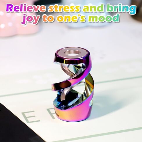 Upgraded Kinetic Desk Toys, Kinetic Spinning Desk Toy, Desk Fidgets for Adults, Fidget Toys for Party Favors, Stocking Stuffers (Rainbow) in Saudi Arabia