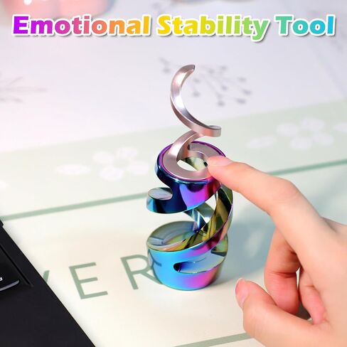 Upgraded Kinetic Desk Toys, Kinetic Spinning Desk Toy, Desk Fidgets for Adults, Fidget Toys for Party Favors, Stocking Stuffers (Rainbow) in Saudi Arabia