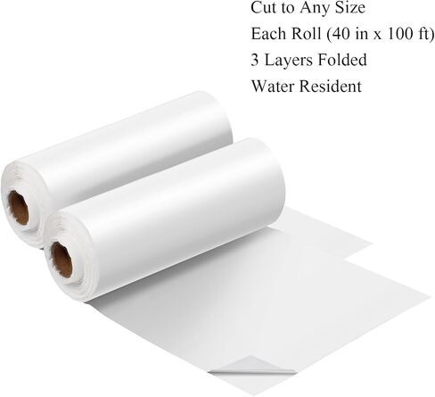 Moukeren 40 × 100 '' Circus tablecloth roll tablecloth tableroth divable diy carnival carnival party supplies for big top tup backdrop strops stupes stupes level stupes (white ، red ، 2 roll) in Kuwait