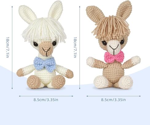 mehorkook Beginner Crochet Kit Step by Step Video Tutorials Ideal for Adults and Kids Crochet Animal Projects DIY Craft Materials Perfect for Learning and Creative Fun (Alpaca) in Kuwait