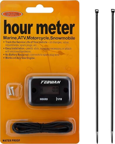 عداد ساعة حثي، عداد ساعة الدراجة الترابية، عداد ساعة المحرك، لمحرك الغاز، جزازة العشب، دراجة نارية، الثلج، الكارتينج، قارب ATV البحري، مولد محرك خارجي مقاوم للماء 1Pakc أزرق in Kuwait