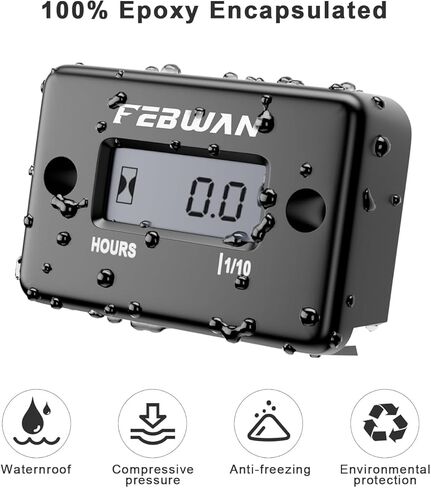 عداد ساعة حثي، عداد ساعة الدراجة الترابية، عداد ساعة المحرك، لمحرك الغاز، جزازة العشب، دراجة نارية، الثلج، الكارتينج، قارب ATV البحري، مولد محرك خارجي مقاوم للماء 1Pakc أزرق in Kuwait