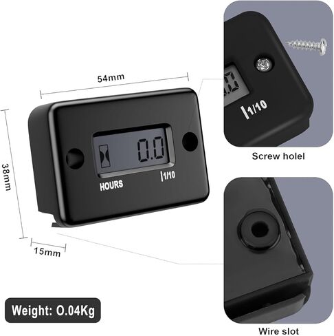 عداد ساعة حثي، عداد ساعة الدراجة الترابية، عداد ساعة المحرك، لمحرك الغاز، جزازة العشب، دراجة نارية، الثلج، الكارتينج، قارب ATV البحري، مولد محرك خارجي مقاوم للماء 1Pakc أزرق in Kuwait