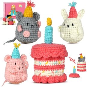 mehorkook Beginner Crochet Kit Step by Step Video Tutorials Ideal for Adults and Kids Crochet Animal Projects DIY Craft Materials Perfect for Learning and Creative Fun (Alpaca)