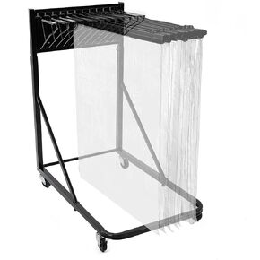 HECASA Mobile Blueprint Storage Rack with 12 Pivot Brackets, Adjustable Vertical Poster Display Rack & Plans Holder, Vertical Architectural Plan Storage Map organizer Rack Hanging File Organizer Stand Storage for Home Office Art Galleries - Black