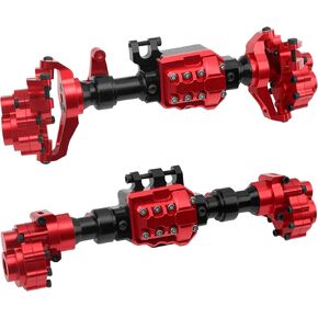 ShareGoo Aluminum Alloy Front & Rear Portal Axle Housing Set Compatible with Traxxas TRX4 Defender Bronco 1/10 RC Crawler Car Upgrades Part (Black)