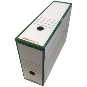 OFFICE DEPOT ARCHIVE BOXES ABLAGEBOXEN TRANSFER FILES 335X 100 X245MM WHITE AND BLUE X12