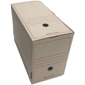 OFFICE DEPOT ARCHIVE BOXES ABLAGEBOXEN TRANSFER FILES 335 X 167 X 245 MM WHITE AND RED X12
