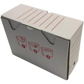 OFFICE DEPOT ARCHIVE BOXES ABLAGEBOXEN TRANSFER FILES 335 X 100 X 245 MM WHITE AND RED X12
