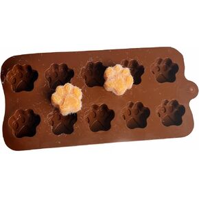 X-Haibei Puppy Pet Claw Footprints Candy Soap Plaster Chocolate Ice Cream Jello Silicone Mold Dia.1.2inch