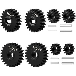 Ascent-18 40CR Steel 15/22T Overdrive and 13/24T Underdrive Portal Gears Set for Redcat Ascent-18 1/18 Scale RC Rock Crawler Upgrades