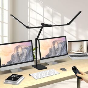 36W 3000LM Ultra Bright Architect Desk Lamp with Base, 47.4Inches Wide Tall Overhead Desk Light for Home Office, Dimmable Table Light with Remote for Desktop Working,Drafting,Reading
