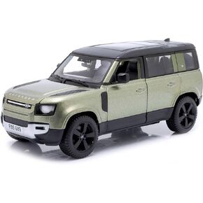 Bburago B18-21101 Land Rover Defender-1:24 Scale-Incredibly Detailed Die-Cast Replica Collectible SUV Car, Green