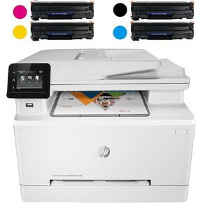 HP LaserJet Pro MFP M283 CDW All-in-One طابعة ليزر لاسلكية ، طباعة المسح الضوئي النسخ الفاكس-22 جزء في المليون ، 600 × 600 نقطة في البوصة ، 8.5 × 14 ، 50 ورقة ، طباعة Auto Duplex ، Ethernet