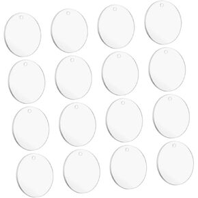 ARTIBETTER 16pcs Acrylic Blanks Round Acrylic Discs for Crafts Art Projects and Holiday Decorations Thick