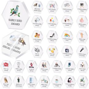 30Pcs Funny Employee Appreciation Awards Gifts Bulk Acrylic Trophy Medallions, Thank You Rewards Gifts for Adults Coworker Recognition Office Team Staff Appreciation Supplies