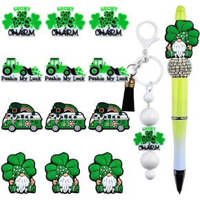 12 PCS Silicone Focal Beads for Pens Characters Teacher Series Silicone Bead for Keychain Making Beads Bulk for Jewelry Making Bracelet Necklace Handmade Crafts