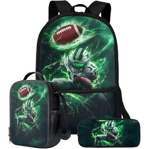 Talayituse Deer Skull American Flag Pattern 3Pcs Backpack Set, Boys Girls Backpack with Lunch Bag Pencil Case, Casual Schoolbag Travel Daypack with Adjustable Strap in Saudi Arabia