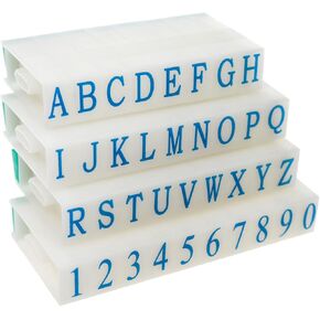 0-9 Number Stamps A-Z Letters Alphabet Stamp Set Letter Stamp for Photo Album Scrapbook (Blue, Green, White)