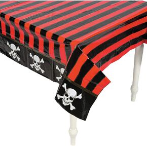 Fun Express - Pirate Printed Tablecover for Birthday - Party Supplies - Table Covers - Print Table Covers - Birthday - 1 Piece