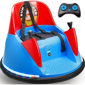 Zupapa 12V Bumper Car for Kids Toddler 1.5-6 Years with Remote Control Bluetooth Music 3 Speeds DIY License Plate Electric Ride on Toys Pass CPSIA ASTM Tests with CPC FCC certifications