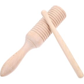 Kisangel Wood Percussion Guiro Musical Tone Block Craft Instruments Educational Musical for Preschool Wooden Toys Baby Toys