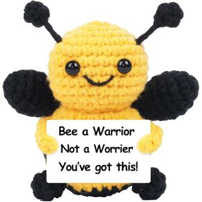 Positive Crochet Animals Bee Gifts, Emotional Inspirational Support for Women Men Coworkers Graduation Birthday Cute Funny Handmade Knitting Teen Encouraging Stocking Stuffers Pickle Potato