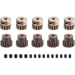 RC Car Upgrade Parts Compatible with TRX4 D90 D110 for Axial for Scx10 90046 10Pcs Steel Pinion Gear 32P 5mm 13T 15T Upgrade Parts