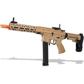Gel Splat Blaster ARP9 ممتدة من سلسلة Emerbu Pro - Metal Gearset - 11.1v بطارية قابلة لإعادة الشحن - شبه تلقائي بالكامل - للأعمار 15+ (TAN)