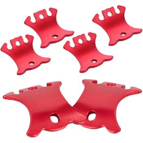 6pcs Lightweight Rope Buckles Multifunctional Camping Rope Adjusters for Tent Setup Fasteners Compact Design for Red