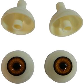 Pair of Realistic Acrylic Full Round Life Size Eyes for Halloween Props, Masks, Dolls or Bears 26 mm (Blind)
