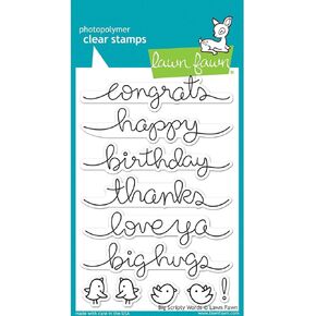 Lawn Fawn Clear Stamps - Big Scripty Words (LF1171)