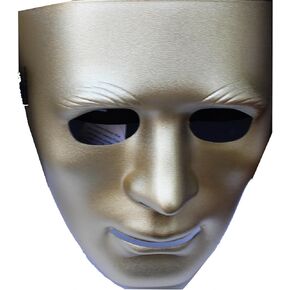Mask Full Face Plastic Plain Costume Party Dance Crew for Hip Hop Dance/Opera Gold