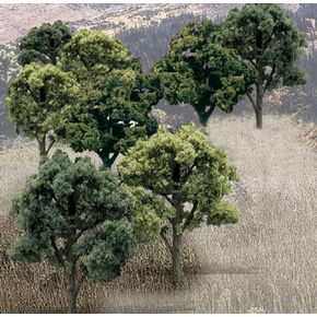 Woodland SCENICS Mixed Green Colors 14 Trees WDS1572
