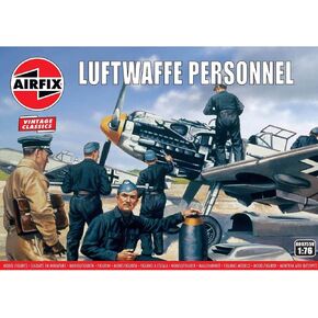 Airfix Vintage Classics WWII German Infanty 1:32 WWII Military Diorama Plastic Model Figures A02702V, Small, Unpainted