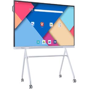 Smart Board with Mobile Cart, 75 Inch Digital Whiteboard for Classroom and Office, NewBoard 4K Interactive Whiteboard with Google EDLA-Certified, Android 14, 8+64 GB, Google Play