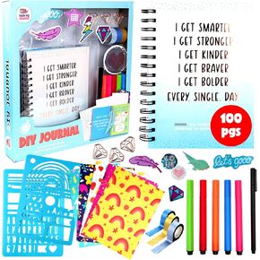 DOODLE HOG DIY Journal Kit for Girls-Teens, Tween-Gifts for Teen Girls 8-14 Years Old-Cool Birthday Gifts -Stationery Set, Scrapbook & Diary Supplies Set, Journaling Art Crafts Kit