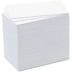 White Blank PVC Cards 0.76mm 30 mil for ID Badges, (100 Pack) Compatible with Badgy Printers (100)