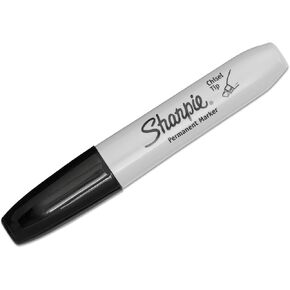 Sharpie 38201 Permanent Marker 5.3mm Chisel Tip Black Dozen