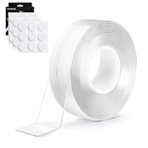 Nano Double Sided Tape Heavy Duty Removable Tape for Wall Poster Carpet Picture Hanging Strip Rug Wall Outdoor Adhesive dots（9.85FT+27pcs）