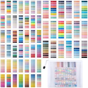 ReliThick 12000 Pcs Sticky Tabs for Books Transparent Sticky Notes with Storage Bag Multicolored Annotation Tabs Writable Page Markers Book Flags Strip for Annotating Reading Supplies Bookish Gift