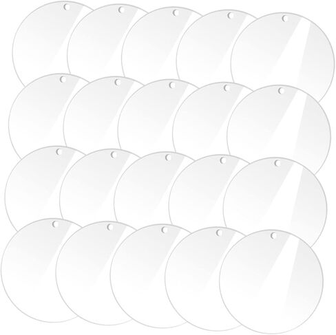 ARTIBETTER 20pcs Acrylic Round Circles for DIY Projects Acrylic Discs for Crafting Painting and Decoration Thickness in Saudi Arabia