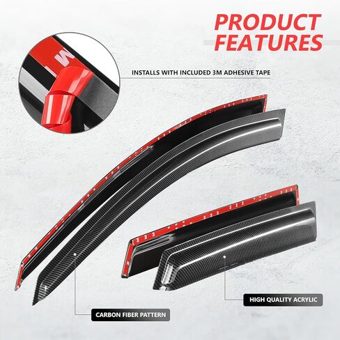 DNA MOTORING WVS-159 Vent Window Visor Deflector Rain/Sun Guard, 4 Piece, Compatible with Malibu 2008-2012 in Saudi Arabia
