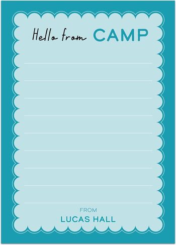 Personalized Camp Stationary for Boys and Girls - Stationery Note Cards with Envelopes for Kids and Teens (Pastel Stationery) in Saudi Arabia