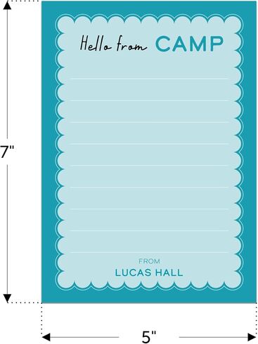 Personalized Camp Stationary for Boys and Girls - Stationery Note Cards with Envelopes for Kids and Teens (Pastel Stationery) in Saudi Arabia