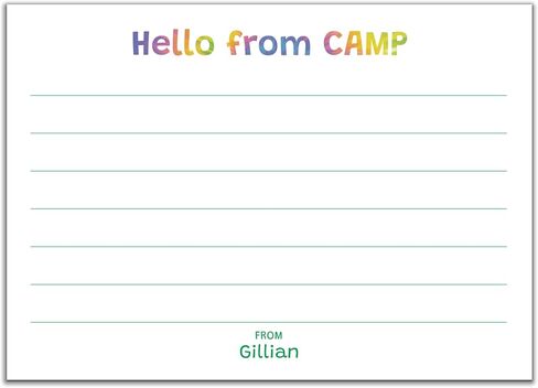 Personalized Camp Stationary for Boys and Girls - Stationery Note Cards with Envelopes for Kids and Teens (Pastel Stationery) in Saudi Arabia