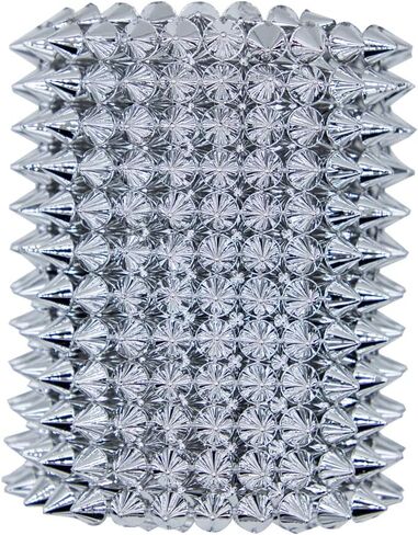 1 Yard Sew Stitch on Spikes - Plastic Decorative Studs with Flat Back, Punk Mesh Rivets & Beads for DIY Clothing, Shoes, Jackets, Costumes - Lightweight Craft Supplies for Arts & Crafts in Saudi Arabia