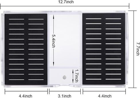 Acrylic Working Tray for Cross Stitch and Embroidery Supplies, Embroidery Floss Bobbins Organizer with Magnetic Needle Holder and Tools Storage-Tray Only(Small-For 3mm acrylic bobbin) in Saudi Arabia