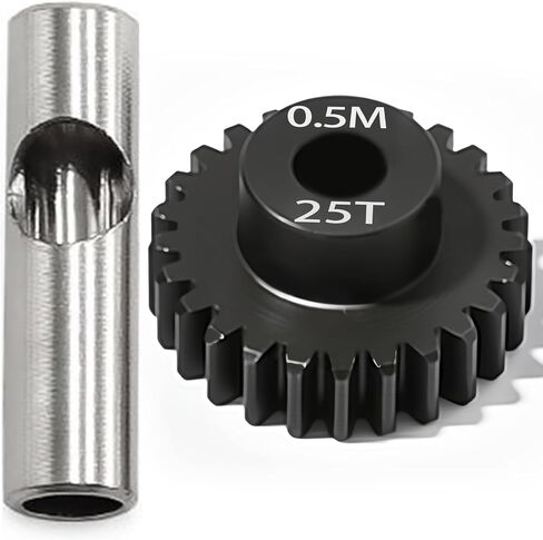 0.5M Pinion Gear 18T Hardened Steel 3.175mm Bore with 2.3mm Adapter, Precision Motor Gear for ARRMA 1/14 Typhon 1/16 Mojave 1/18 Granite, Losi 1/12 NASCAR, 0.5Mod Gear 13T-27T for HOBBYWING Motors in Kuwait
